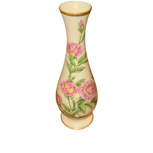 Lenox Limited Edition Mothers Day 1986 Rose Carnation Flower Design Bud Vase - Picture 1 of 4